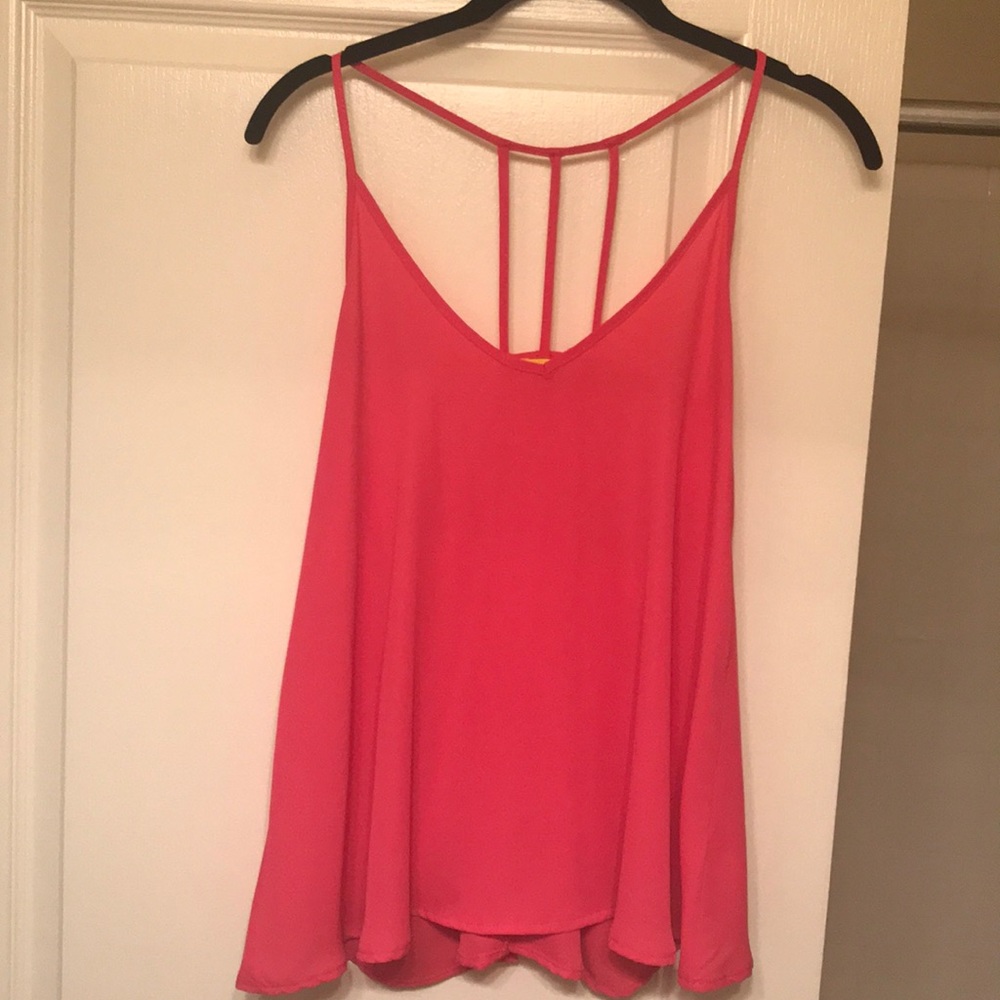 Pink flowy summer top
